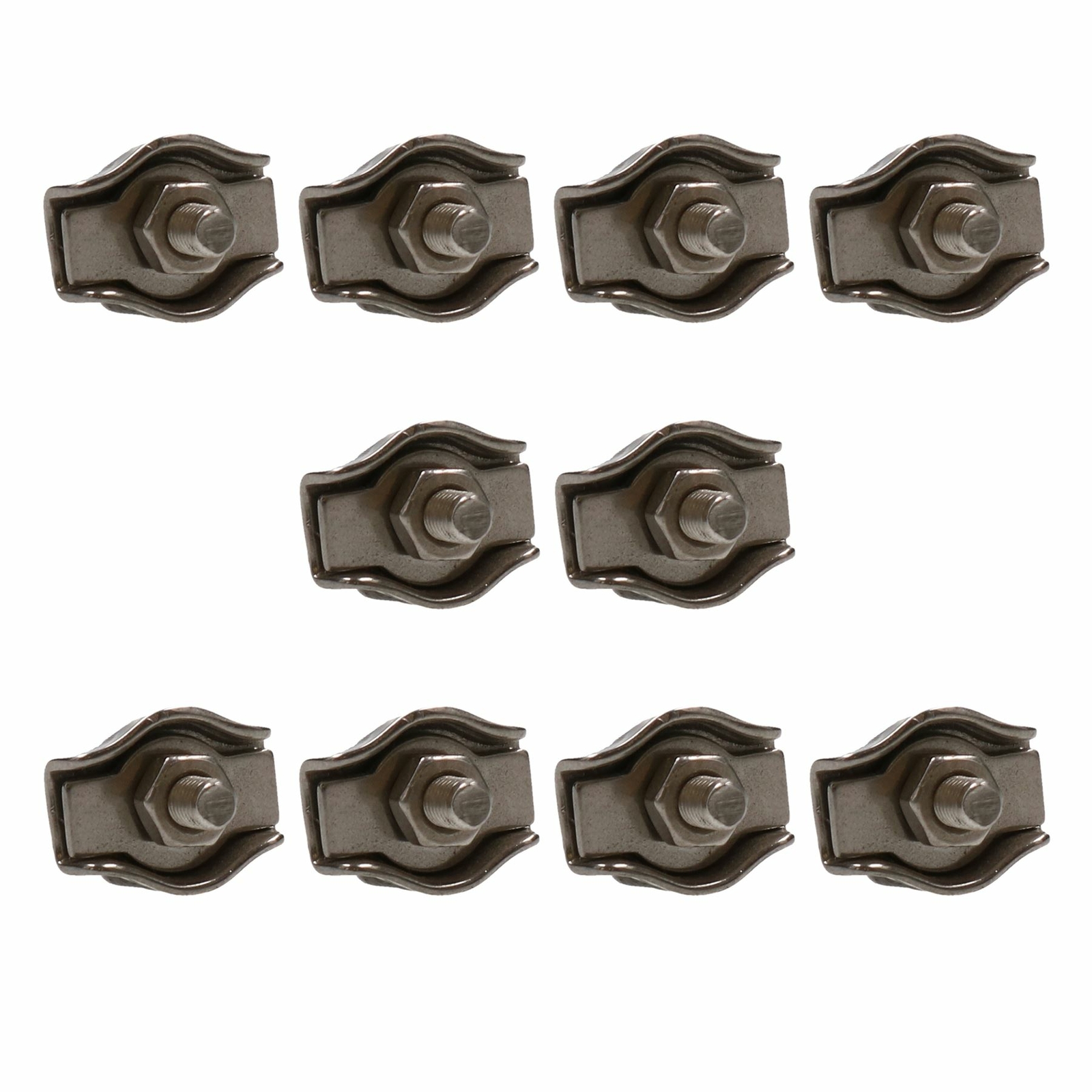 3mm Simplex Wire Rope / Cable Clamp Grips 10 PACK 316 Marine Stainless Steel