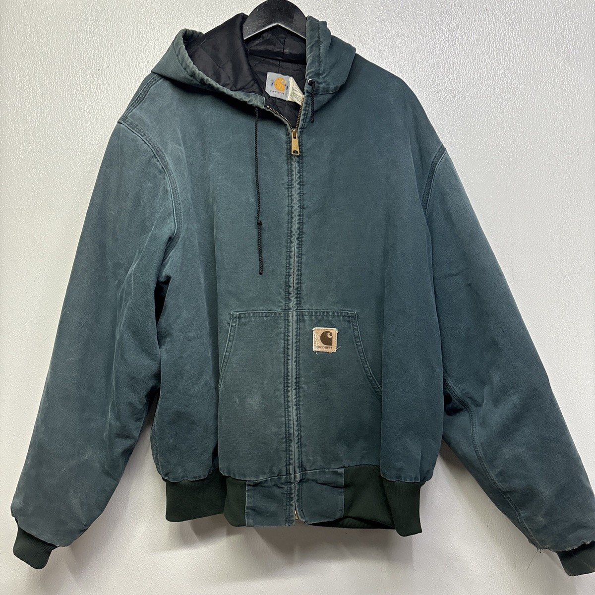 Carhartt J06HTG Jacket Sz 2XL-Reg Hunter Green Quilted Hooded #5A2A Carhartt J06HTG Jacket Sz 2XL-Reg Hunter Green Quilted Hooded #5A2A