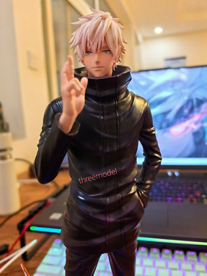 LX Studio Jujutsu Kaisen Satoru Gojo Resin Statue 2Heads H34cm