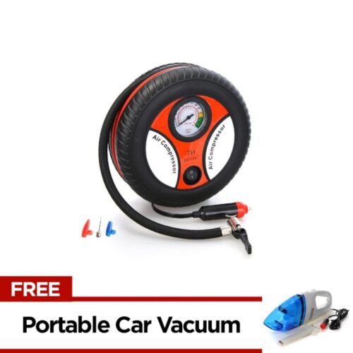 260PSI Auto Car Electric Tire Inflator with Portable Car Vacuum (Blue) - Picture 1 of 4