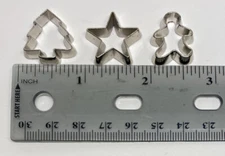 Christmas Gingerbread Tree Star Polymer Clay Stud Earrings Cookie Candy Cutters