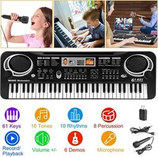61-Key Digital Music Piano Keyboard Portable ...