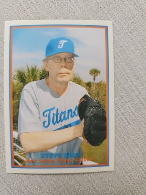 Stephen King seltene Blockade Billy Baseballkarte ''Palme'' Hintergrund Neu.