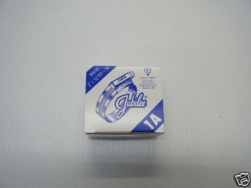 Genuine Jubilee Clips Size 1A (22-30mm) Qty box 10 - Picture 1 of 1