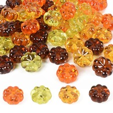 60 PCS Acrylic Pumpkin Fall Decorations, Mini Plastic Ornament Vase Filler Set