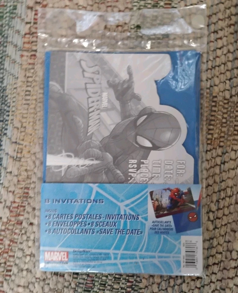 Marvel Spiderman Fiesta de Cumpleaños Invitaciones Superhéroe 1 Paquete Foto 2 de 2
