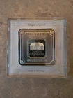 GEIGER EDELMETALLE 100 GRAMS 9999 FINE SILVER SQUARE BAR SEALED IN ASSAY CARD