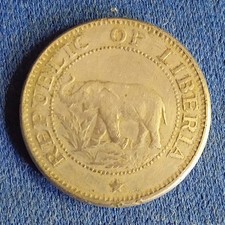66-115) Monnaie République Du Liberia - 5 Cents 1972 - Éléphant - 