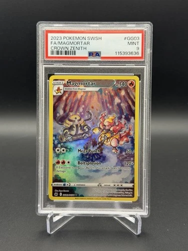 Magmortar GG03/GG70 SWSH: Crown Zenith: Galarian Gallery Holo PSA 9