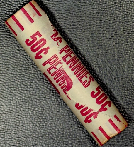 1980-D BU Lincoln  Cent Roll,  OBW by Bank of America, 50 coins