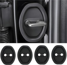 4PCS Door Latch Lock Cover,Silicone Door Latch Guard Car Decorations Protects