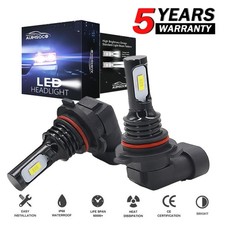 9005 Fit Honda Ridgeline 2022 2023 2024 HIGH BEAM LED Headlight Bulbs DRL WHITE