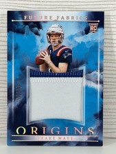 Drake Maye 2024 Panini Origins Future Fabrics Rookie Turquoise 1/75 Patriots
