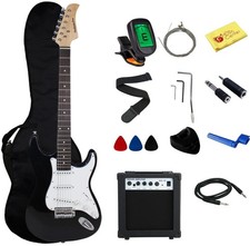 Beginner Series 39-Inch Electric Guitar with 10-Watt Amp, Case, Strap, Cable,...