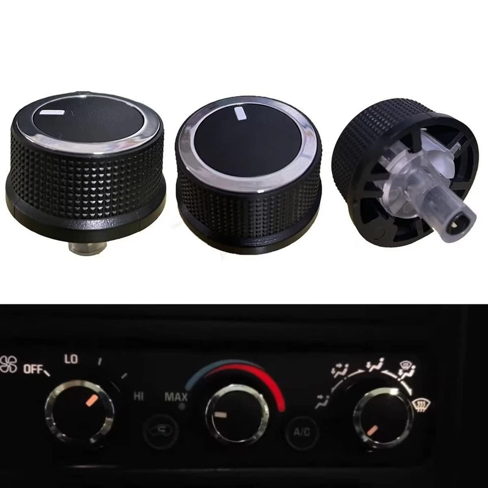 For 2008-2017 Chevrolet Express Van Savana A/C Heater TEMP CONTROL KNOB GM 3Pcs Foto 3 de 4