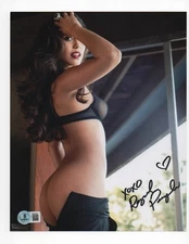 Raquel Pomplun autographed signed 8x10 photo Beckett BAS COA Sexy Hot Playboy