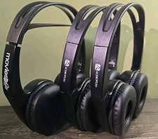 Audiovox IR2 & Movies To Go Wireless Infrared Fold Flat Headphones For Car DVD 