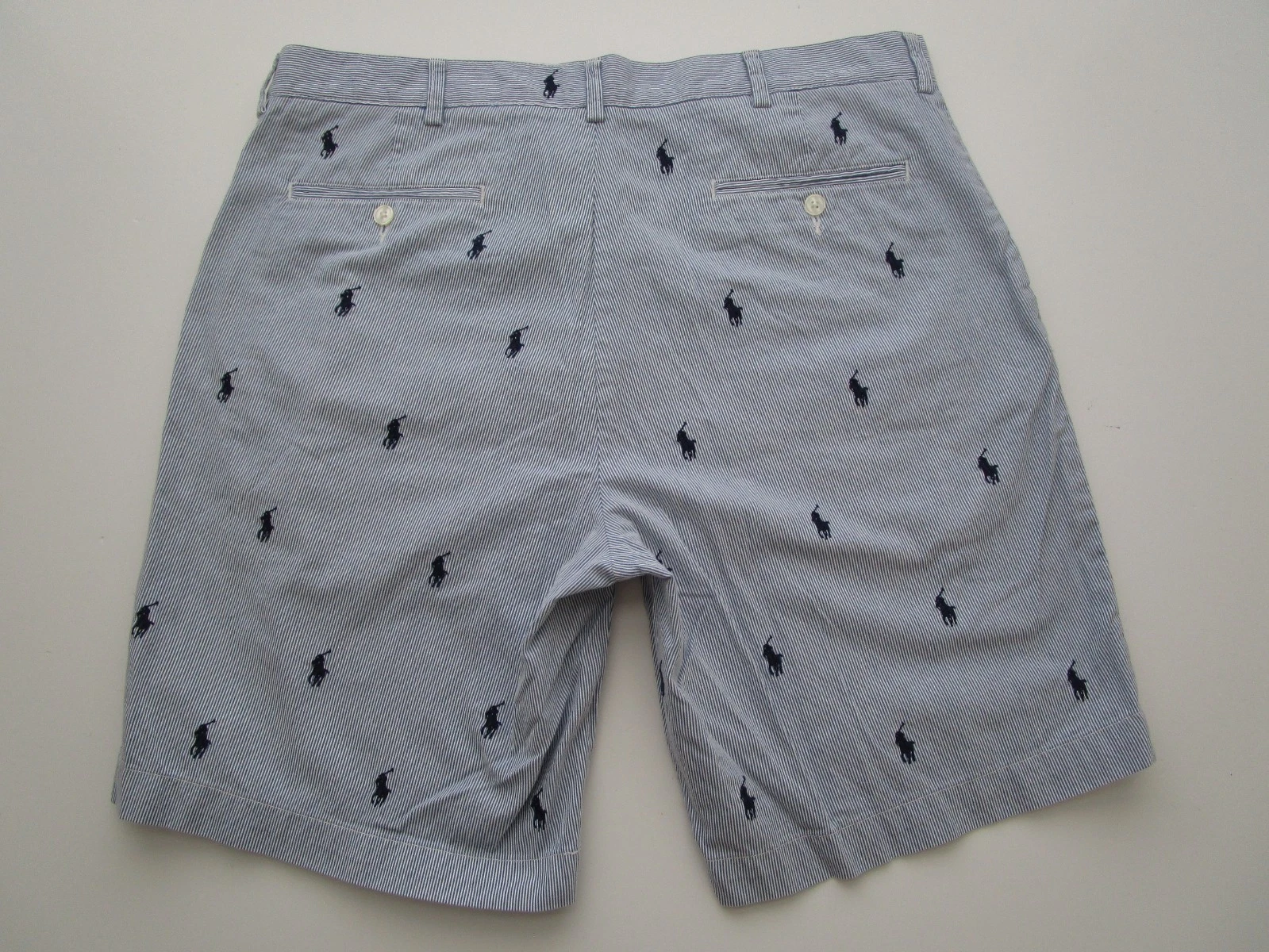 Mens 36 Polo Ralph Lauren Shorts Pinco All Over Pony Logo blue cotton