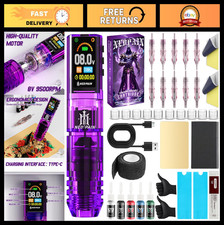 Adjustable Wireless Tattoo Pen Kit, 1.47" Screen, 1600mAh, 10V, 10000 RPM, Pro E