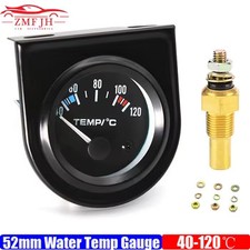 52mm Water Temp Gauge 40 120C Meter 1 8NPT Sensor For 12V Gasoline Car