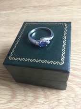 Beautiful 18 Carat White Gold Sapphire Diamond Ring