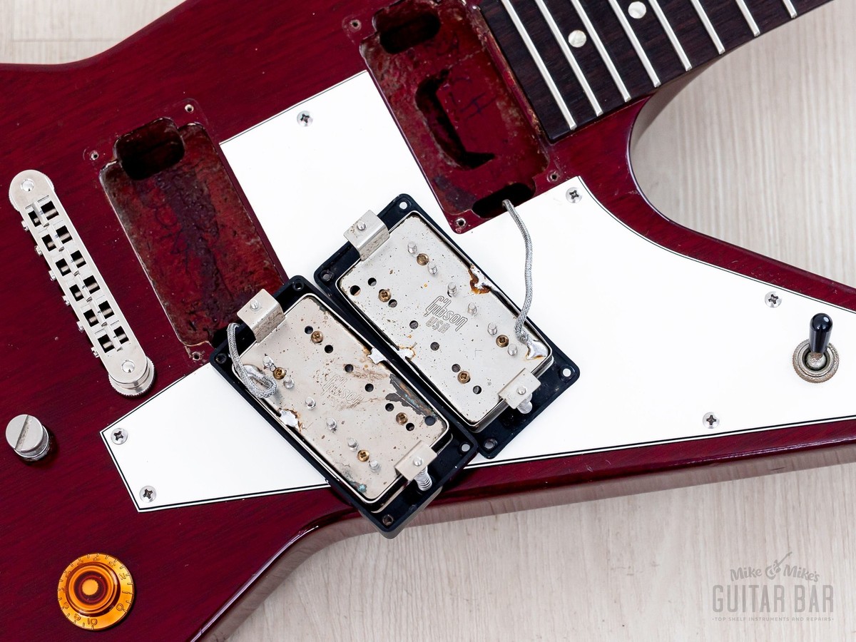 1998 Gibson Explorer '76 Vintage Reissue Clapton Cut Mod Wine Red