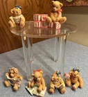 Cherished Teddies Lot Of 7 Bear Figurines 1990s  Enesco approx 2" LOT E