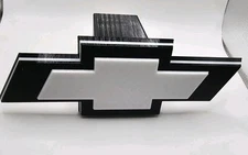 Chevrolet Chevy Tow Hitch Cover/Plug/Cap for 2"  Receivers Black & White 3D