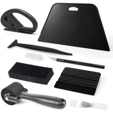 Wallpaper smoothing tool kit with sponge seam roller, vinyl squeegee,c