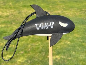 TULALIP Resort Casino Car or Radio Antenna Topper Tenna Orca Whale Ocean
