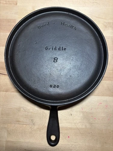Griswold “Good Health” #8 Cast Iron Griddle #620 Vintage Restored Griddle