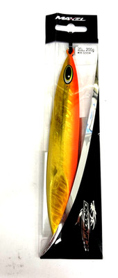 Maxel Gold Neon Orange DRAGONFLY slow Pitch Jig 200 Grams Premium SPJ
