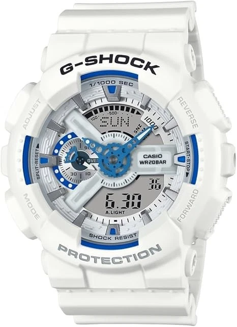 Reloj G-Shock GA-110HDS-7AER Blanco | Resistente a Golpes, 20 Bar, Cronómetro 1/