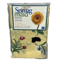 Vintage Springmaid Valance Straight/Blouson 84"X15" Summer Days Floral Yellow