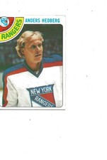 1978 TOPPS RANGERS RIGHT WING ANDERS HEDBERG