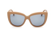Max Mara Spark2 MM0076 46N Beige Cat Eye Plastic Sunglasses Frame 55-17-140