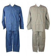 SKY men's pajamas long-sleeved shirt open front shirt collar with buttons long t