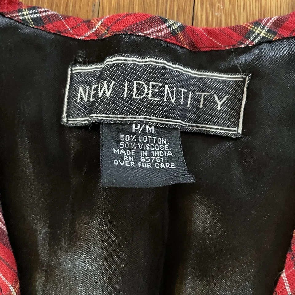 Chaleco de Navidad Vintage Terciopelo Vacaciones Adornado Acebo Mujer’s Med Rojo Verde Foto 4 de 4