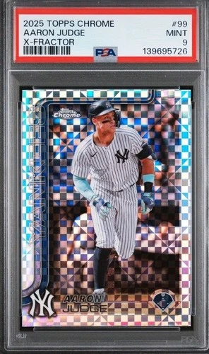 2025 Topps Chrome Baseball Aaron Judge X-Fractor #99 PSA 9 MINT