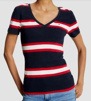 Tommy Hilfiger Women s Striped Top Xl (Red/White/Navy) FREE SHIPPING