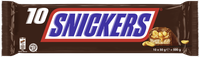 Snickers 10X50G Schokoriegel Milchschokolade Mit Candy-Crem, Karamell & ErdnüSse