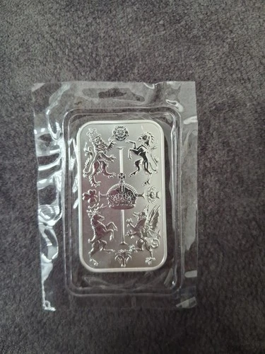 The Royal Mint 2025 King Charles III Silver Bullion Bar, 1oz, 999.9 - Sealed