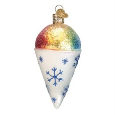 Old World Christmas Snow Cone Food Glass Ornament Decoration 32254 FREE BOX New