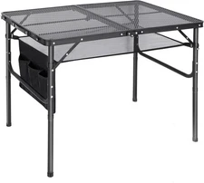 REDCAMP 36x24 Folding Grill Table for Outside, Lightweight Portable Metal Alumin