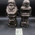 GRISWOLD Vintage Cast Iron SANTA Cake Chocolate MOLD Hello Kiddies 897 898 USA