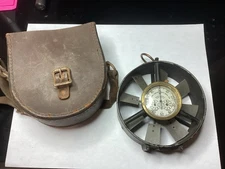 Vintage Air Flow Meter with Leather Case Davis Instrument Mfg Co Baltimore