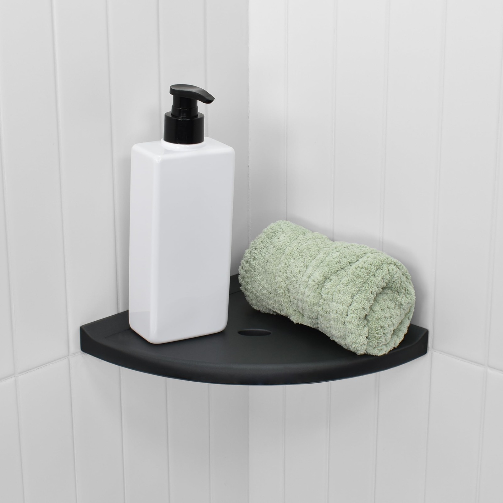 8" Corner Shower Shelf - Lugged for New Construction, Shower Organizer for Ti...