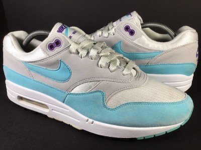Nike Air Max 1 Anniversary Aqua White Neutral Grey Purple Mens Size 10 Rare  | eBay