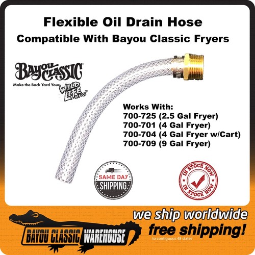Oil Drain Hose Compatible w/Bayou Classic Fryers 700701 700725 700
