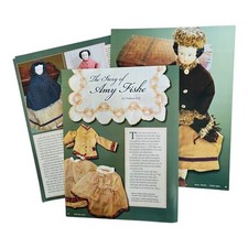 Antique Amy Fiske China Doll History Article 10 Pages with Photos